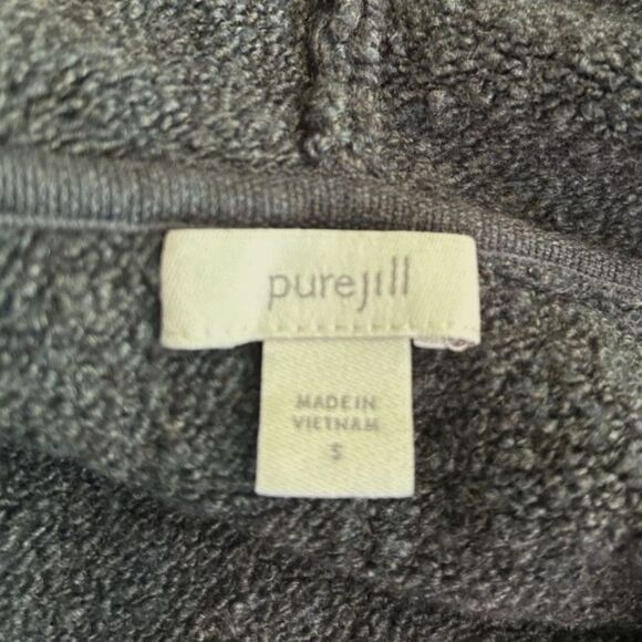 J. Jill PureJill Hooded Sweater Slate Blue Gray Small - Picture 3 of 8